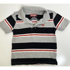 Wrangler Striped Polo Shirt Toddler‎ Boy's Short Sleeve Casual Top 3T